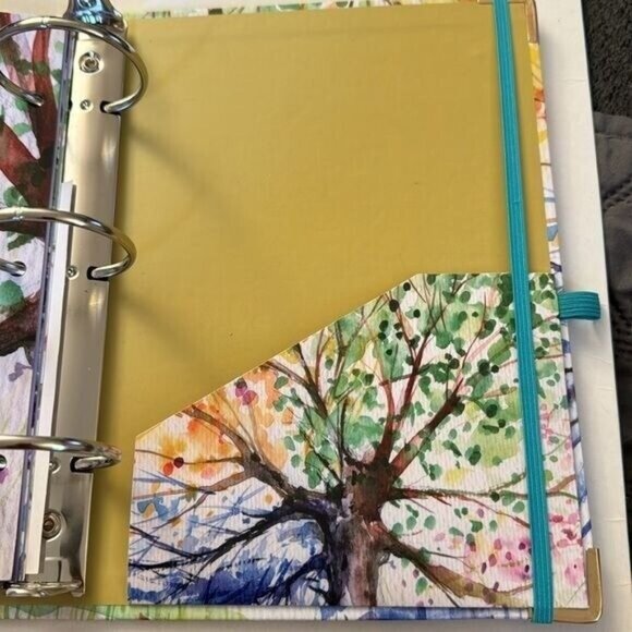 Small hardcover 3 ring binder Pretty Tree clipboard front OC4 - Picture 4 of 4